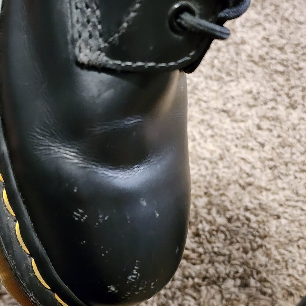 Dr Marten 1460 Black Smooth Leather Lace Up Boots Women's Size 9 - Picture 12 of 14